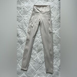 Bombshell Sportswear Lounge Rib Side Pocket Leggings - Oatmeal - S